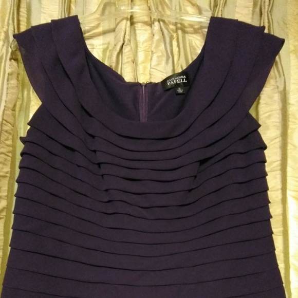 Size 12 Purple Cocktail Dress by Adrianna Papell - Picture 6 of 8